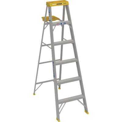 Werner 6 Ft. Aluminum Step Ladder with 250 Lb. Load Capacity Type I Ladder Rating
